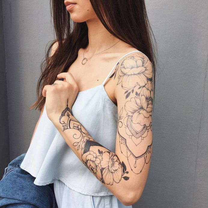 Floral Dark Gray