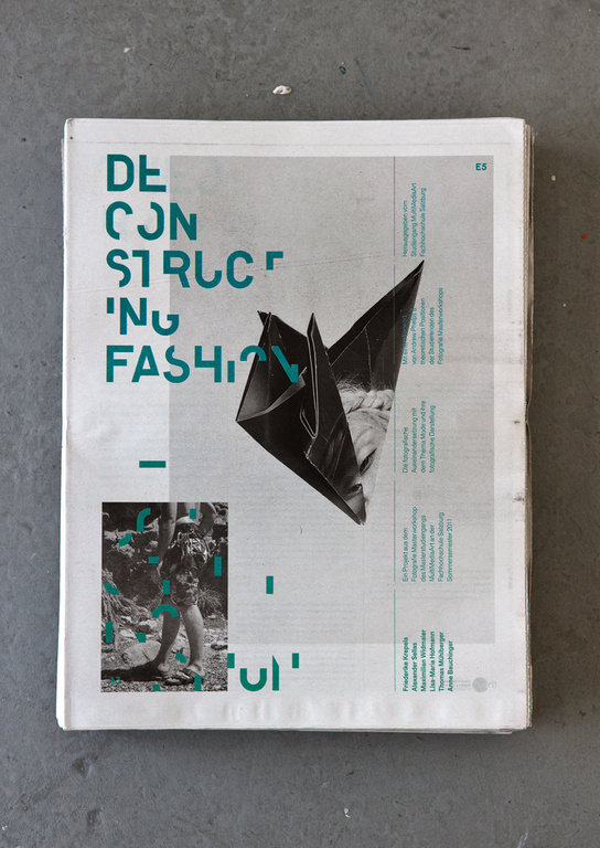 Deconstructing Fashion Newspaper #layout #newspaper #typography