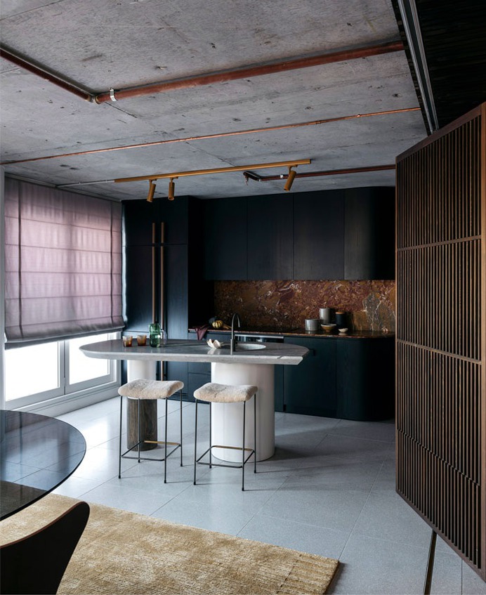Dark Hues at Sydney Apartment by Studio Amber Road - InteriorZine