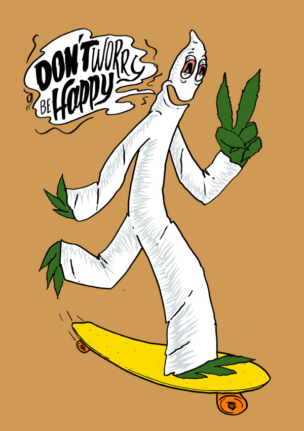 https://m1.behance.net/rendition/modules/99726705/disp/94d8578aa4f2e7eb7ee39e48dae70e72.jpg #happy #board #weed #joint #green