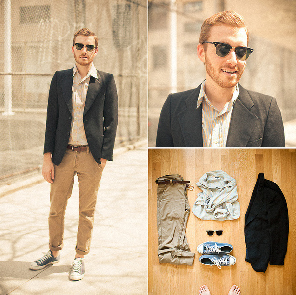 RAY BAN CLUBMASTER CONVERSE CHUCK TAYLOR LEVIS KAKIS #sunglasses #style #clubmaster