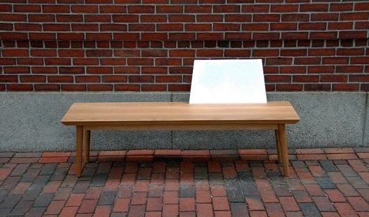 SOLO BENCH - SARAH PEASE DESIGN #white #bench #wood #furniture #metal