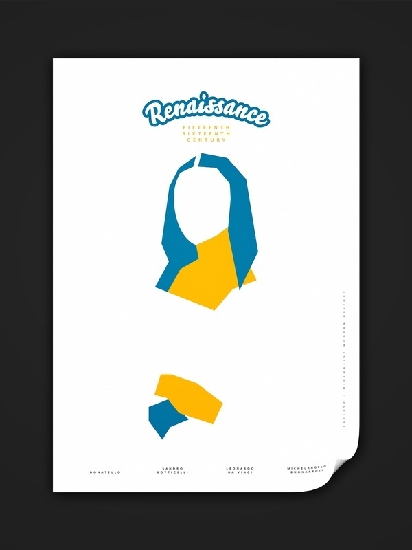 Minimalist Modern History 15c–19c on the Behance Network #history #modern #lee #wonchan #minimal #poster #renaissance #minimalist #typography