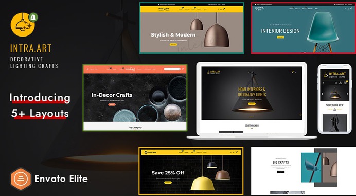 #Intra #Art #Furniture #Interior #Decor - #Shopify Multi-purpose Responsive #Theme | #TemplateTrip #eCommerce #Website #Design