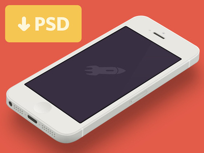 Minimal iPhone 5 Template [PSD] #flat #devices #psd #design #iphone #5