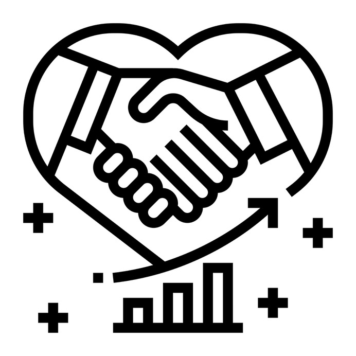See more icon inspiration related to growth, heart, agreement, business and finance, hands and gestures, bar chart, handshake, hand shake, shake hands, shake, gestures, hands and business on Flaticon.