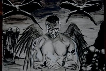 Illustration work #white #just #graphite #big #horror #demons #black #devil #jack #art #dark