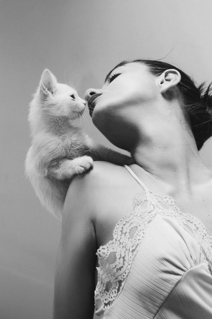 #cat #woman #photo