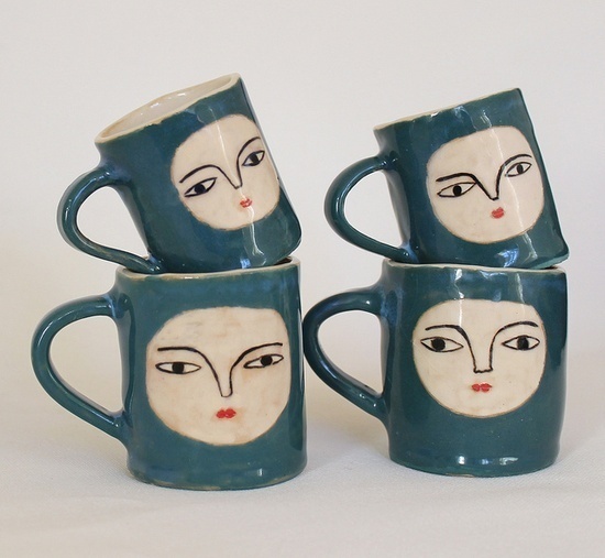 by kinska, via Flickr #face #ceramic #cup