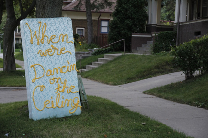 Lionel Stitchie by Molley Evans #fiberart #installation #streetart