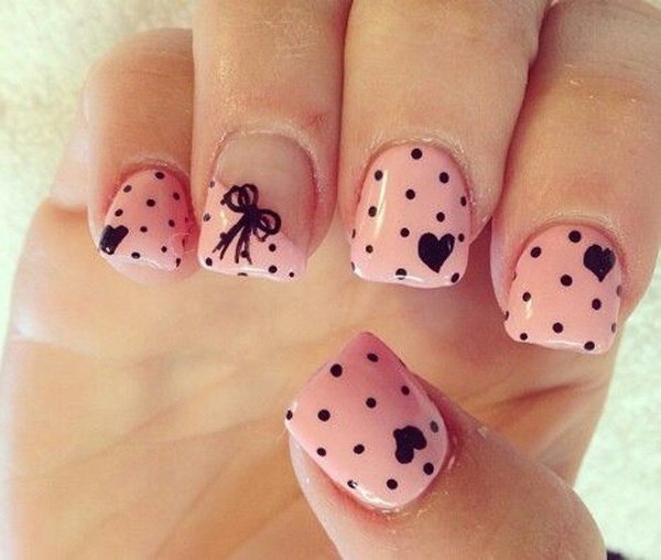 70+ Heart Nail Designs #heart #nail #designs