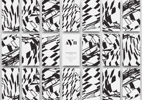 Business cards with abstract patterns on the back. #pp