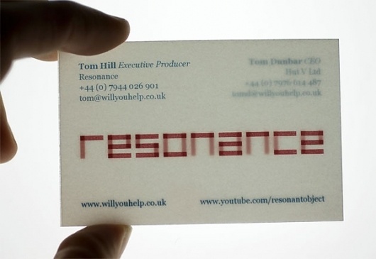 Looks like good Graphic Design by We Made This #transparency #business #card #design #graphic