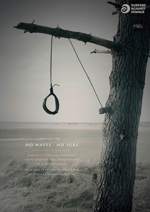 sas protect our waves leash noose 660 #surf #photo #poster