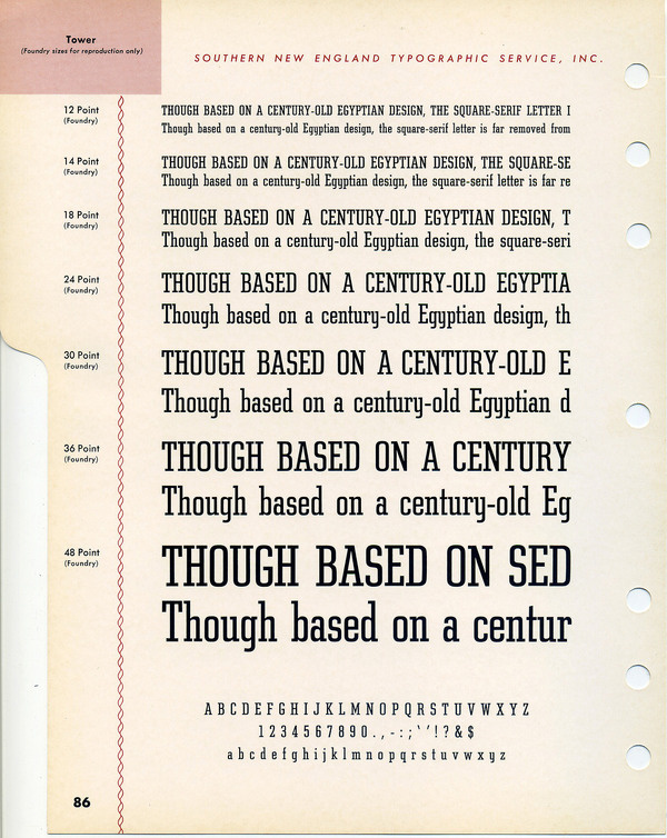 Tower type specimen #type #specimen