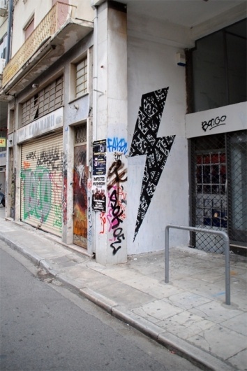 BLAQK #calligraphy #geometry #street art #lines #2012 #greg papagrigoriou #blaqk #simek