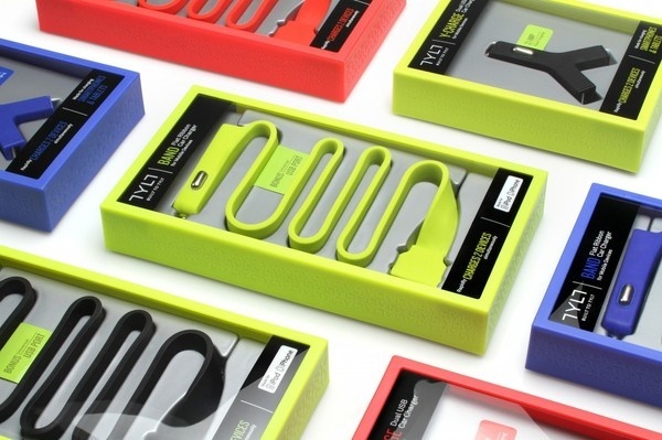 TYLT Packaging | Core77 2013 Design Awards #packaging #color #flat #ribbon
