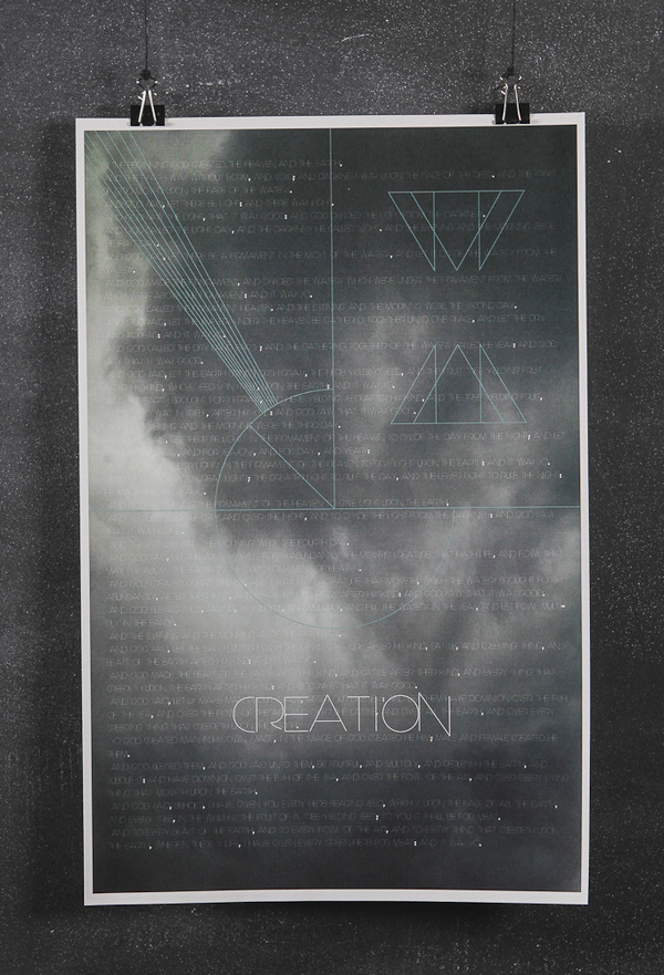 Creation #genesis #design #graphic #geometric #jesus #poster #creation #bible