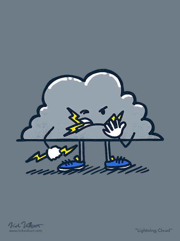 Gonna be another stormy Summer day in Chicagoland.

#art #illustration #cloud #cloud #storm #stormy #lightning #bolt #munch #grimace #grouch #thunderstorm