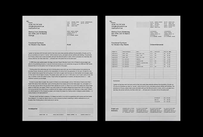 Markus Form by Lundgren+Lindqvist #graphic design #print