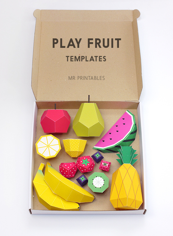 Play Fruit Templates #diy #fruit