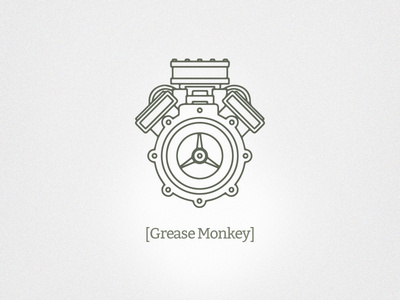 Grease Monkey Branding #branding #motor #mechanic #mechanical #engine #identity #logo #light