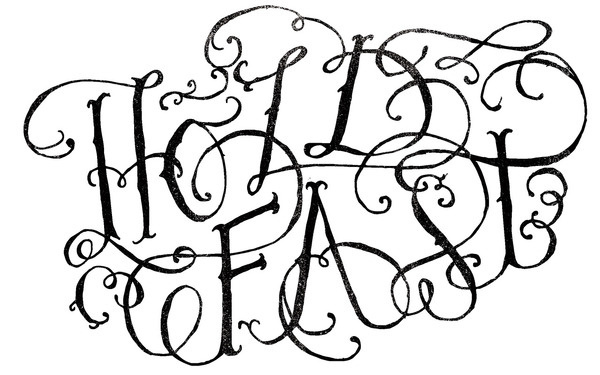 Hold Fast #hold #white #handdrawn #nautical #black #and #type #fast #typography