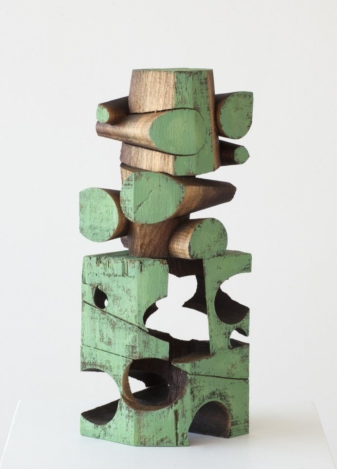 Mel Kendrick - Untitled, 2013 #sculpture #design #wood #art #tower #green