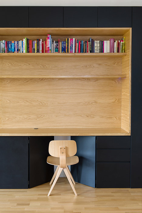 Arhitektura d.o.o.'s apartment features wooden niches