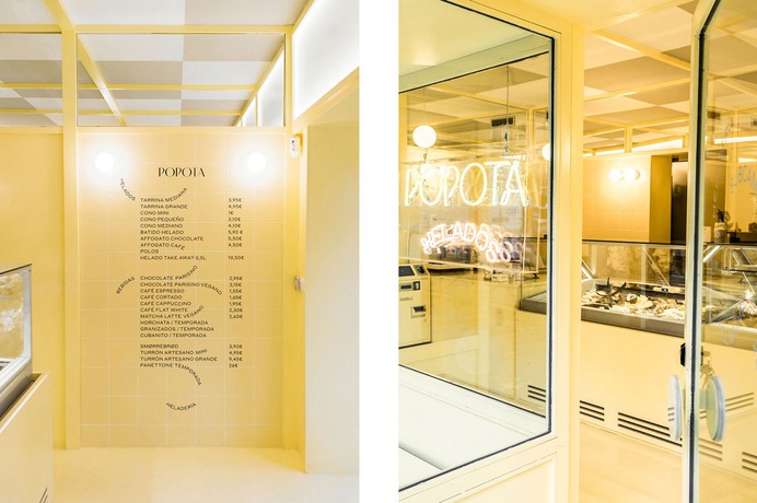 Popota Helados Branding - Mindsparkle Mag Beautiful unique branding of an icecream shop including collateral logo and more called Popota Helados designed by Requena Office from Barcelona Spain. #logo #photo #identity #branding #design #color #photography #graphic #design #gallery #blog #project #mindsparkle #mag #beautiful #portfolio #designer