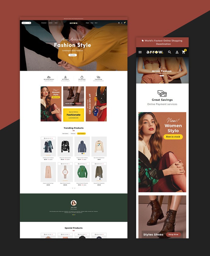 #Arrow - #Fashion #Boutique #Studio - #Prestashop #Responsive #Theme | #TemplateTrip #eCommerce #Website #Design #Template