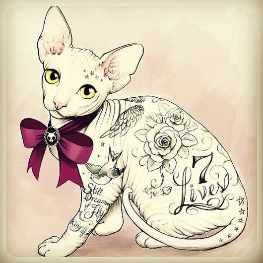 Tattoo Sketches by Tati Ferrigno | Cuded #tattoo #cat