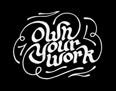 Own Your Work - White Art Print by Brad woodard | Society6 #mark #inspiration #lettering #design #logo #type #typography