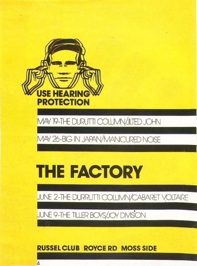 FAC 1 poster | Peter Saville | Factory Records | Cerysmatic Factory #joy #factory #division #records