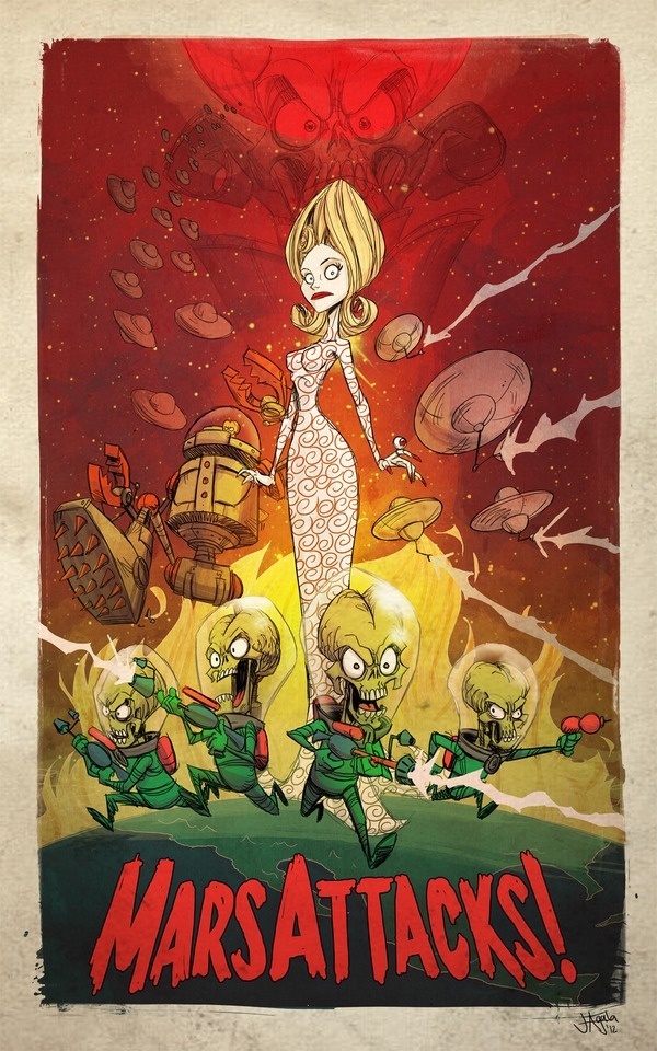 Mars Attacks! by ~jeffagala on deviantART #alien #tim #fi #space #sci #mars #poster #film #burton #attacks