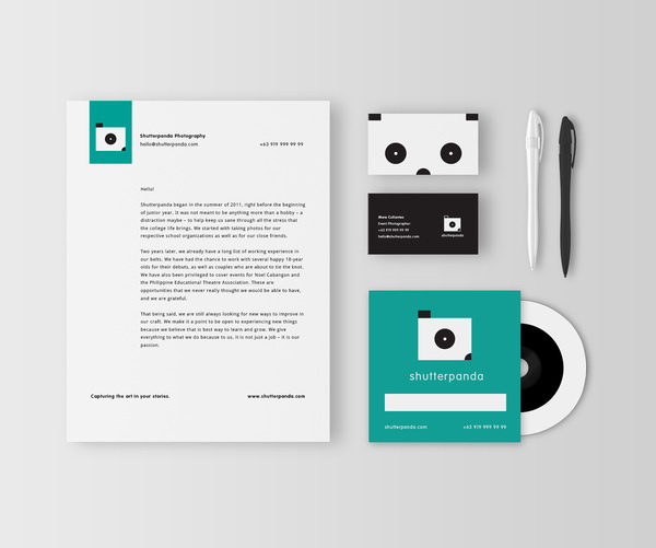 Shutterpanda Photography Collaterals #panda #branding
