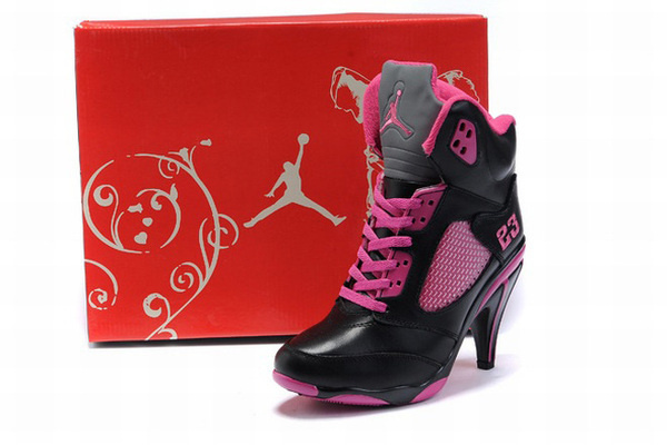 Nike Air Jordan V 5 Heels Black/Pink #fashion