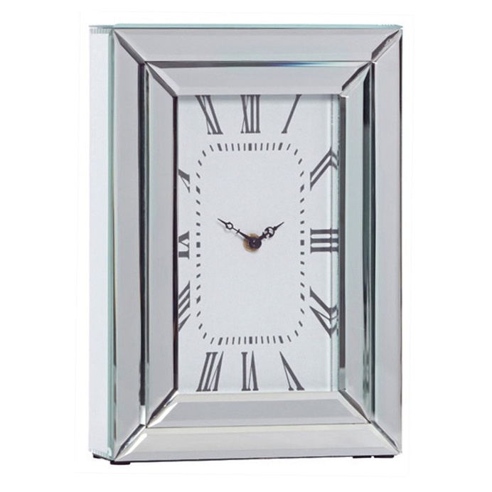 Chriss Mirror Rectangle Table Clock, 33 cm
