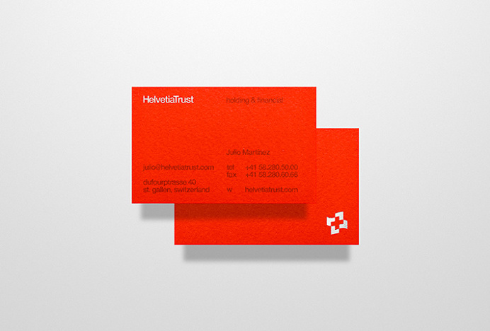 Helvetia Trust by Anagrama #branding #red #graphic design