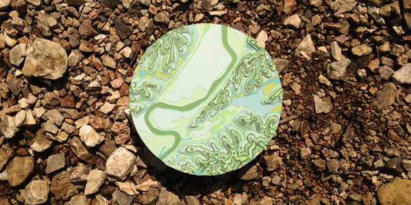 Castlewood St. Park Topo Paper Model #handcut #model #hike #outdoors #topo #rocks #topographic #circle #paper