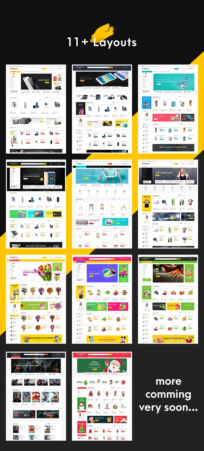 #Mega #Deals - #Shopify Multi-Purpose Responsive #Theme | #TemplateTrip #eCommerce #Website #Design
