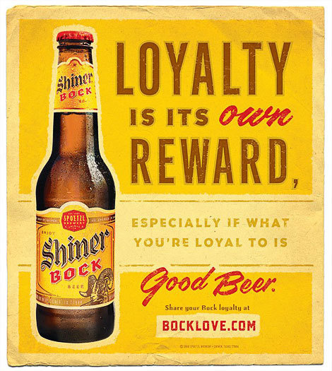 Shiner Bock Love Ad #beer #advertising