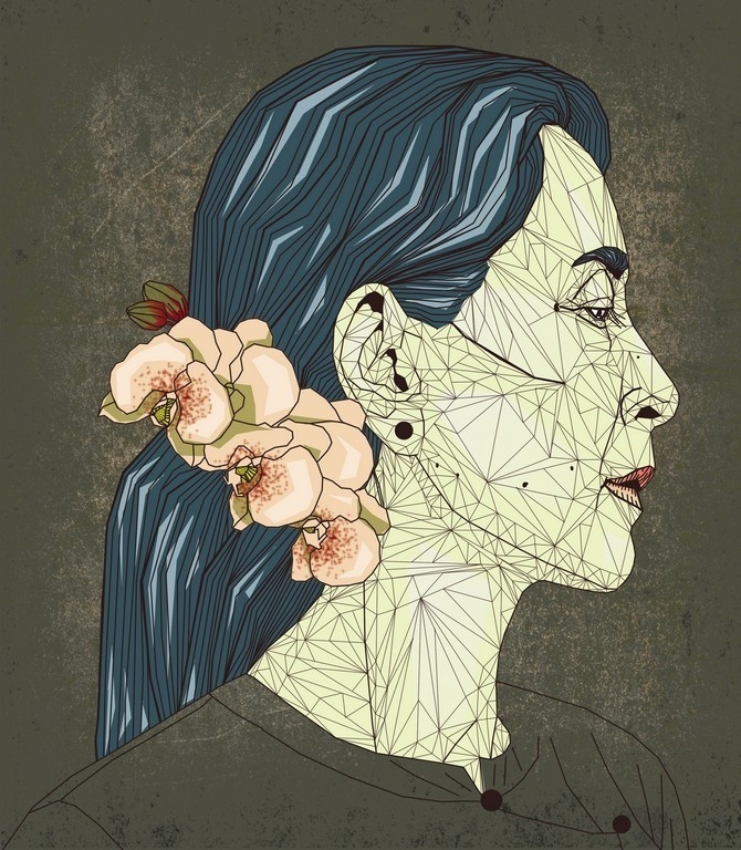 Aung San Suu Kyi #illustartion #suu #san #orchide #aung #digital #art #kyi #poland #ukraine