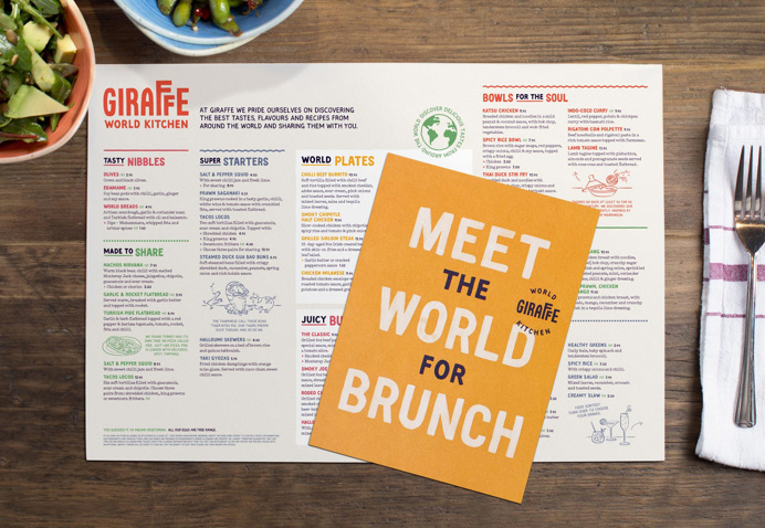 New Name, Logo, and Identity for Giraffe World Kitchen by Ragged Edge