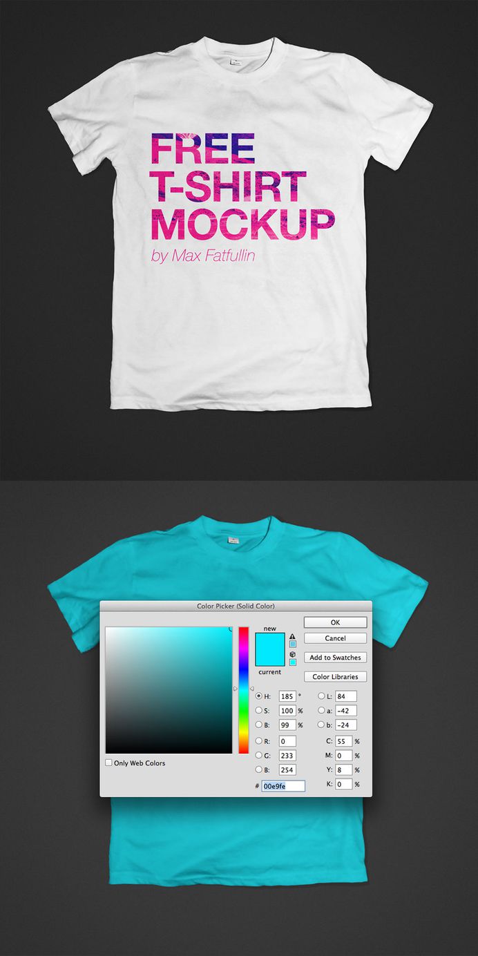 free t-shirt mockup