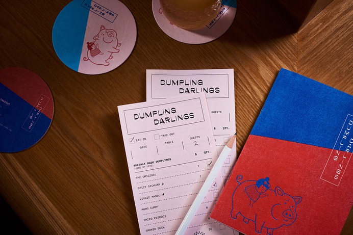 Dumpling Darlings - Mindsparkle Mag Foreign Policy Design Group designed the branding for Dumpling Darlings – a dumpling bar with a twist, designed to break the mould of stereotypical Asian joints. #logo #packaging #identity #branding #design #color #photography #graphic #design #gallery #blog #project #mindsparkle #mag #beautiful #portfolio #designer