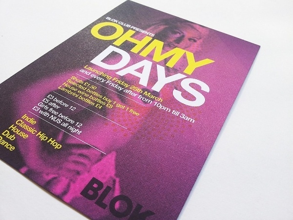 Blok Nightclub Promo | Flickr - Photo Sharing! #creative #branding #print #design #graphic #pulp #recycled #uti