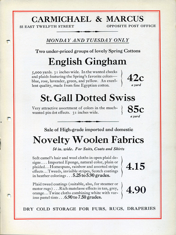 This attractive type specimen features Linotype's Caslon 3 and Gingham fonts in advertising. #type #specimen #typography