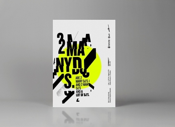 2 Many Djs — Live shows compilation | Calendar — Branding & Graphic Design Bureau #tipografia #yellow #calendar #circulo #typography
