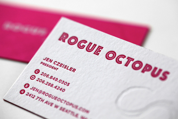 ty mattson rogue octopus letterpress 900 01 #cards #identity #letterpress #business